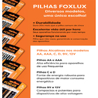 Kit 4 Pilha Alcalina Foxlux C