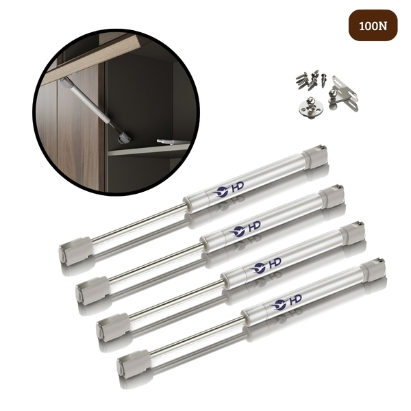 Kit 4 Pistão À Gás Com Amortecedor Para Armário Cozinha 100n