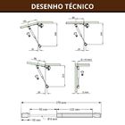 Kit 4 Pistão À Gás Com Amortecedor Para Armário Cozinha 120n