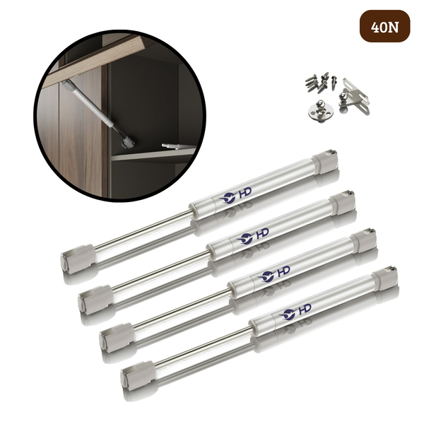 Kit 4 Pistão À Gás Com Amortecedor Para Armário Cozinha 40n