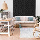 Kit 4 Placas 3d Pvc Preto Decoração Revestimento Premium De P