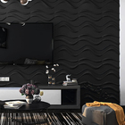 Kit 4 Placas 3d Pvc Preto Decoração Revestimento Premium De P