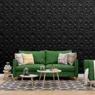 Kit 4 Placas 3d Pvc Preto Decoração Revestimento Premium De P