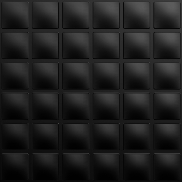 Kit 4 Placas 3d Pvc Preto Decoração Revestimento Premium De P