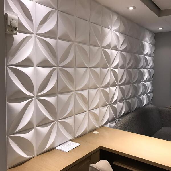 Kit 4 Placas Acabamento Revestimento Casa Poliestireno Decora