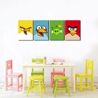 Kit 4 Placas Decorativas Angry Birds
