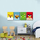Kit 4 Placas Decorativas Angry Birds