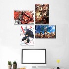 Kit 4 Placas Decorativas Anime Shingeki No Kyojin