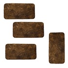 Kit 4 Placas Fibra De Coco Flores E Plantas Jardim Vertical