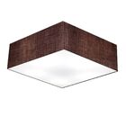 Kit/4 Plafon Quadrado Md-3002 Cúpula Em Tecido 15/50x50cm Caf