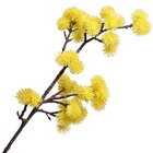 Kit 4 Plantas Artificiais Mamona Amarela Enfeite Jardim 70cm