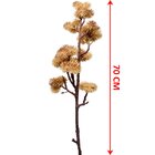 Kit 4 Plantas Artificiais Mamonas Marrom Enfeite Jardim 70cm