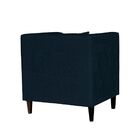 Kit 4 Poltrona Decorativa Recepção Brunna Suede Azul Marinho