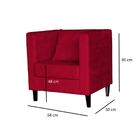 Kit 4 Poltrona Decorativa Recepção Brunna Suede Vermelho