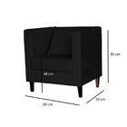 Kit 4 Poltrona Decorativa Recepção Estela Suede Preto