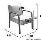 Kit 4 Poltronas Anita Conjunto Cadeiras Moderna Braço Madeira