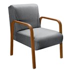 Kit 4 Poltronas Anita Conjunto Cadeiras Moderna Braço Madeira