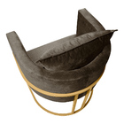 Kit 4 Poltronas Base De Metal Dourado Decorativas Luna Veludo