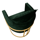 Kit 4 Poltronas Base De Metal Dourado Decorativas Luna Veludo