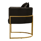 Kit 4 Poltronas Base De Metal Dourado Decorativas Luna Veludo
