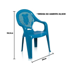 Kit 4 Poltronas Cadeira Decorada Infantil 58x26cm Teddy