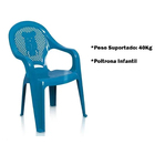 Kit 4 Poltronas Cadeira Decorada Infantil 58x26cm Teddy