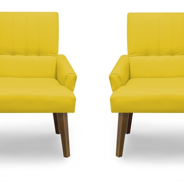 Kit 4 Poltronas Cadeiras Decorativa Sala De Jantar Itália Sue