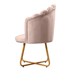 Kit 4 Poltronas Conchinha Pérola Base De Metal Decorativas Ve