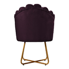 Kit 4 Poltronas Conchinha Pérola Base De Metal Decorativas Ve