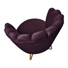 Kit 4 Poltronas Conchinha Pérola Base De Metal Decorativas Ve