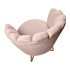 Kit 4 Poltronas Conchinha Pérola Base De Metal Decorativas Ve