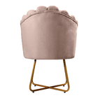 Kit 4 Poltronas Conchinha Pérola Base De Metal Decorativas Ve