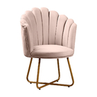 Kit 4 Poltronas Conchinha Pérola Base De Metal Decorativas Ve