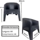 Kit 4 Poltronas De Jardim E Piscina Ibiza