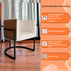 Kit 4 Poltronas Decorativa Cristal Base Preta Veludo Bege/pu