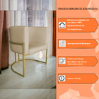 Kit 4 Poltronas Decorativa Luana Base Gold Pu Bege - Montanar