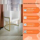 Kit 4 Poltronas Decorativa Luana Base Gold Pu Branco - Montan