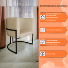 Kit 4 Poltronas Decorativa Luana Base Preta Pu Bege - Montana