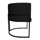 Kit 4 Poltronas Decorativa Luana Base Preta Pu Preto - Montan