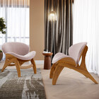 Kit 4 Poltronas Decorativa Orgânica Sala Living Kadosh L02 Bo