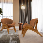 Kit 4 Poltronas Decorativa Orgânica Sala Living Kadosh L02 Bo