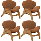 Kit 4 Poltronas Decorativa Orgânica Sala Living Kadosh L02 Bo