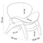 Kit 4 Poltronas Decorativa Orgânica Sala Living Kadosh L02 Li