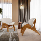 Kit 4 Poltronas Decorativa Orgânica Sala Living Kadosh L02 Li