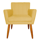 Kit 4 Poltronas Decorativa Para Sala De Estar Cecília Suede A