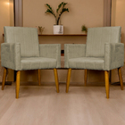 Kit 4 Poltronas Decorativa Para Sala Recepção Consultório Esc