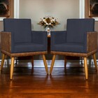 Kit 4 Poltronas Decorativa Para Sala Recepção Escritório Cons