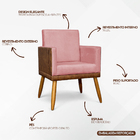 Kit 4 Poltronas Decorativa Para Sala Recepção Escritório Cons