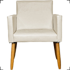 Kit 4 Poltronas Decorativa Para Sala Recepção Nina Corino Beg