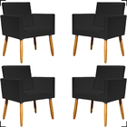 Kit 4 Poltronas Decorativa Para Sala Recepção Nina Corino Pre